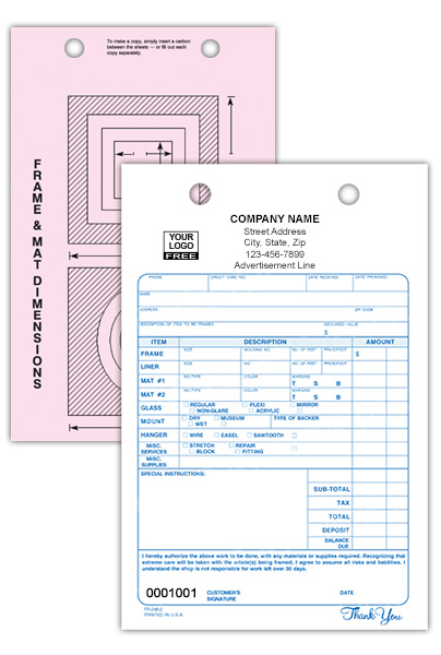 Frame Shop Receipt