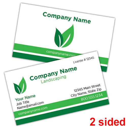 Landscaping business cards top