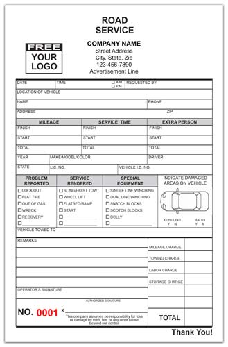 Tow Truck Invoice Form