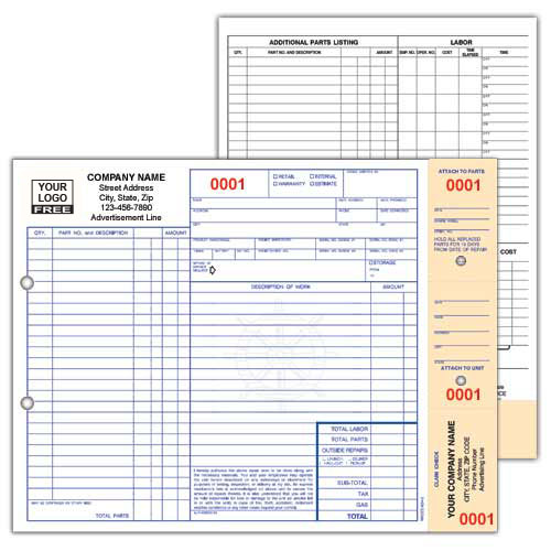 Marine Work Order Form