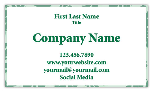 Modern Business Card with Green Border