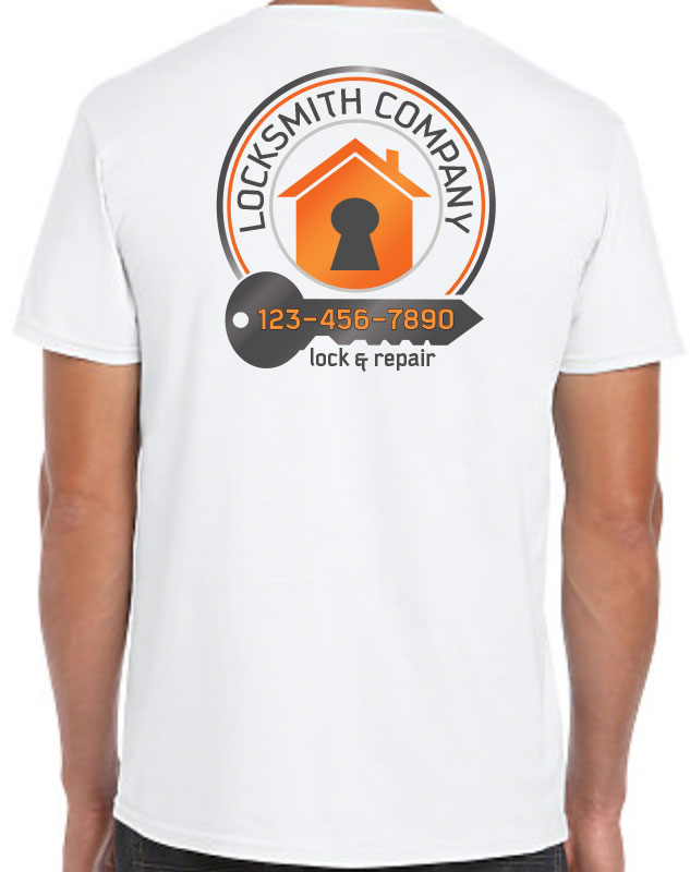 Home Locksmith Services Uniform Back Imprint