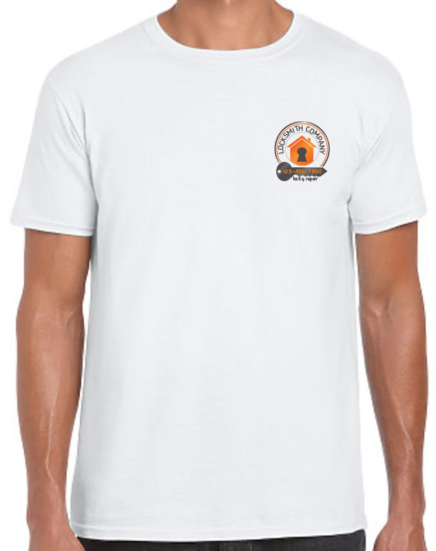 Home Locksmith Services Uniform front left imprint