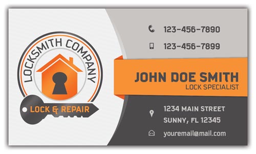 Home Locksmith Business Card