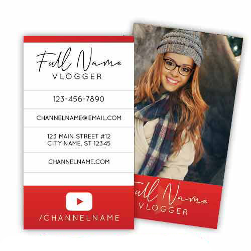 Vlogger Photo Business Card