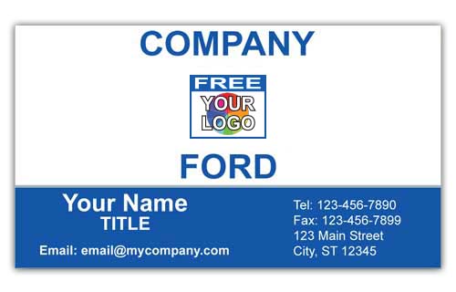 Business Card with Logo for Ford Dealerships