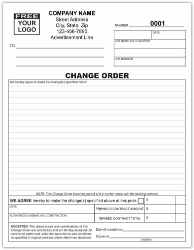 Change Order Form