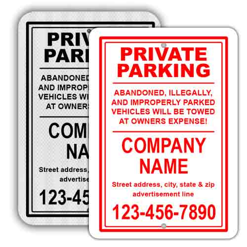 Custom Private Parking Sign