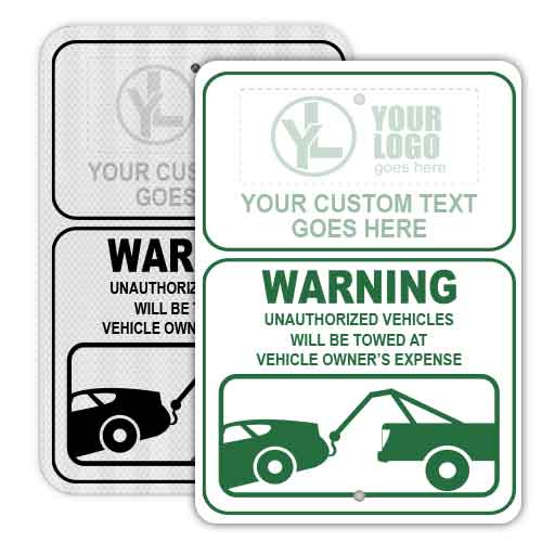 Custom Unauthorized Towing Signs