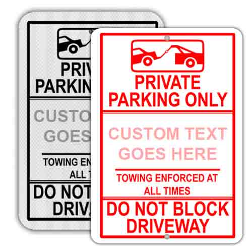 Custom Private Parking Only Sign
