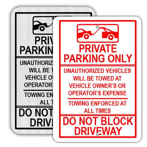 Vehicle Parking Sign