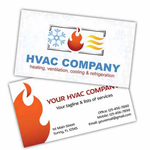 HVAC Element Logo Business Cards