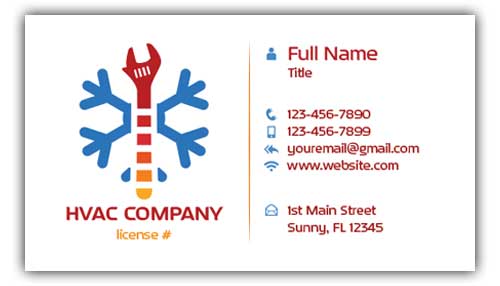 HVACR Snowflake Wrench Card Template