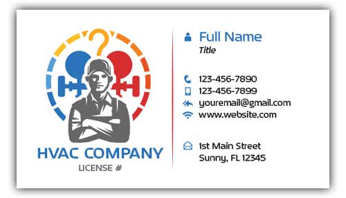 HVACR Technician Business Card Template