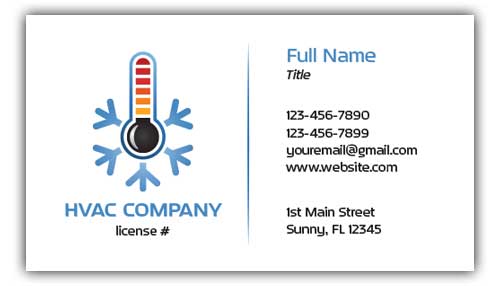 HVACR Thermometer Snowflake Business Cards