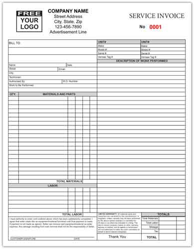 Service Invoice Work Orders