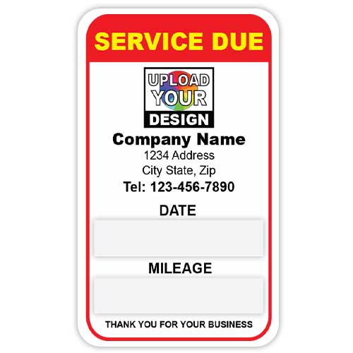 Static Cling Label - Service Due