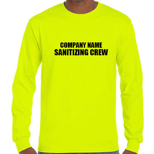 Custom Long Sleeve Sanitizing Crew Shirts