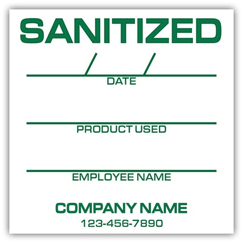 Sanitized Inspection Label
