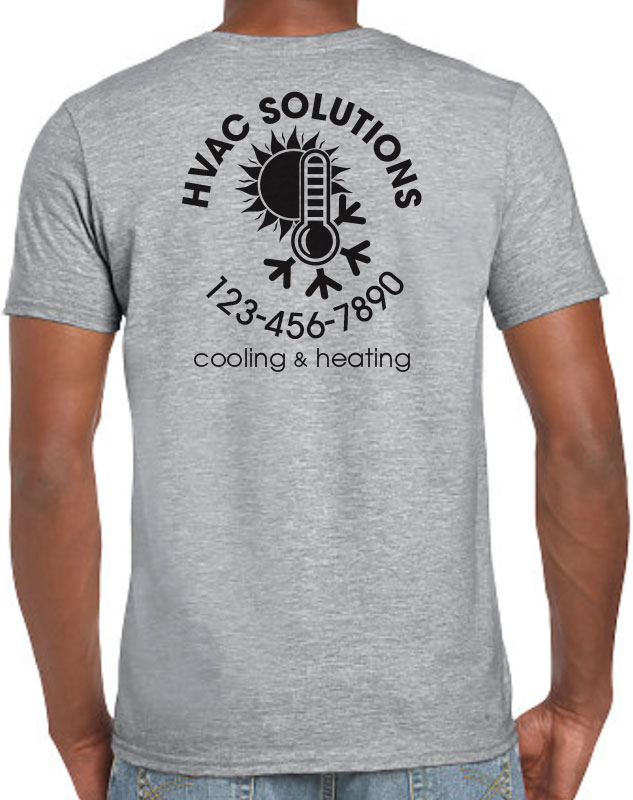 HVAC Work Shirts with Thermometer Logo with back imprint