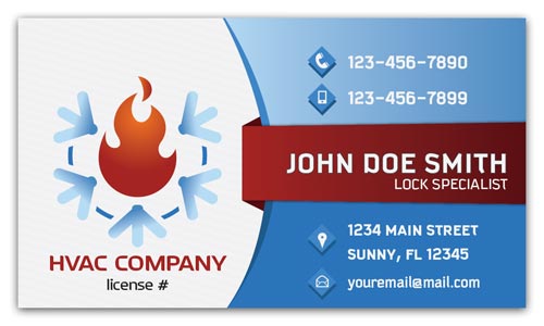 HVAC Custom Business Cards