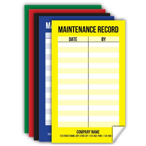 Maintenance Record Labels