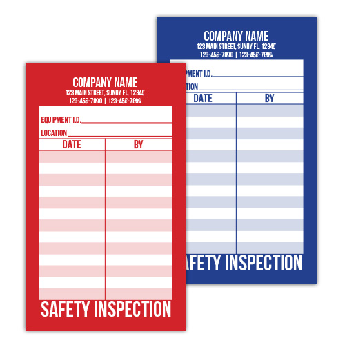 safety inspection label designs