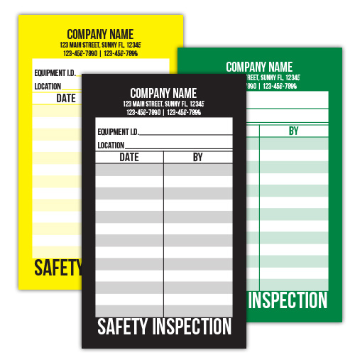 safety inspection label designs