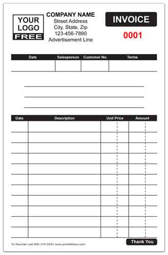 Small Itemized Invoice Forms