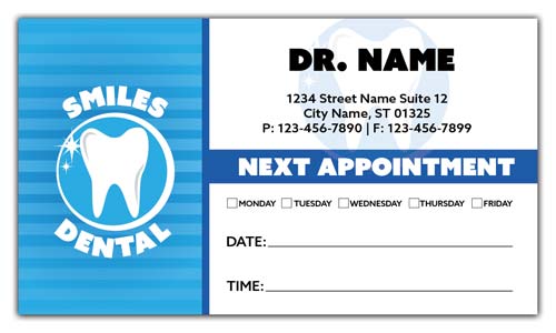 Dentist Appointment Cards