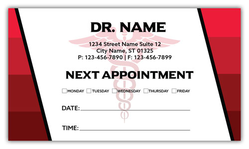 Doctor's Office Appointment Cards