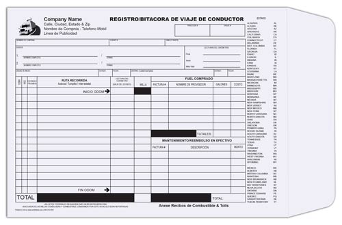 REGISTRO-BITACORA DE VIAJE DE CONDUCTOR