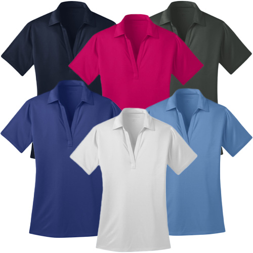 Port Authority Ladies Silk Touch Embroidered Logo Polos