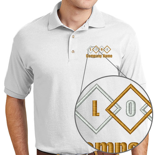Polos with Embroidered Logo: Custom Embroidery