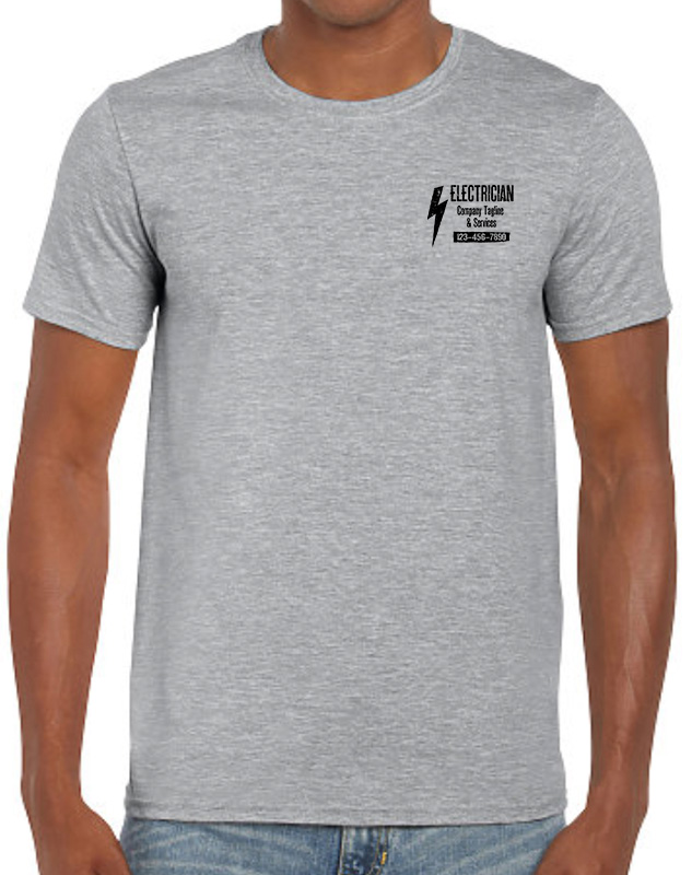 Electrician Lightning Logo Shirts - Front Imprint