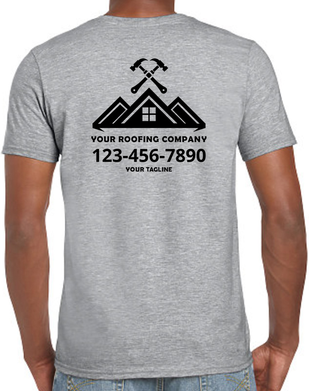 Roofing Contractor Uniforms - Back Imprint