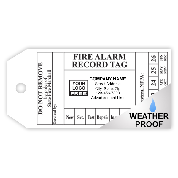 Fire Alarm Record Tags