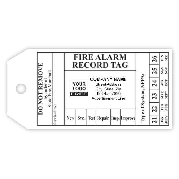 Fire Alarm Record Tags