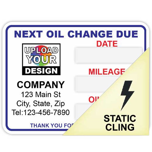 Oil Change Stickers - Ford printer sticker