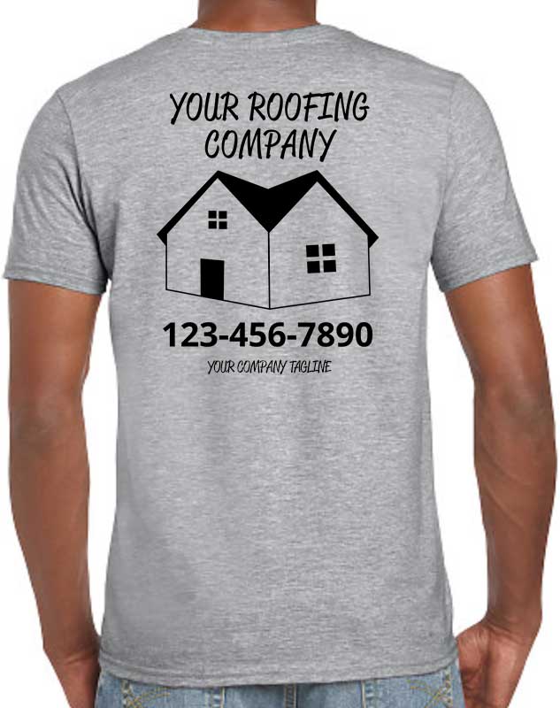 Roofer Work Uniforms - Back Imprint
