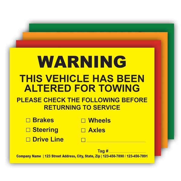 Towing Stickers