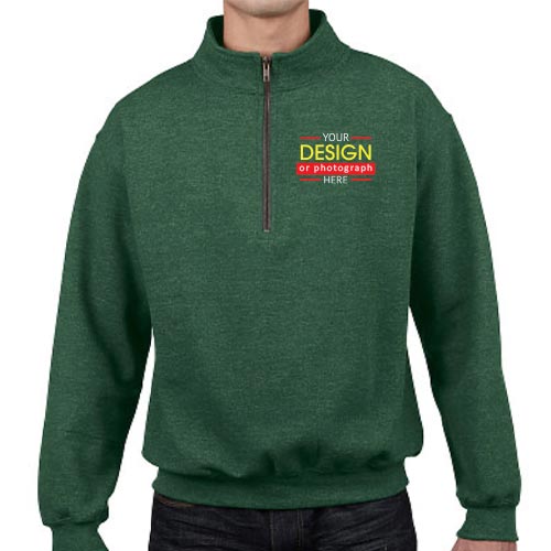 Custom Printed Half-Zip Sweatshirts - Full Color