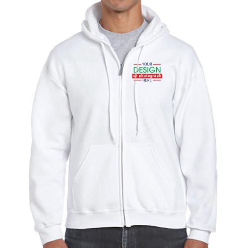 Custom Printed Zipped Hoodies with Full Color Logo
