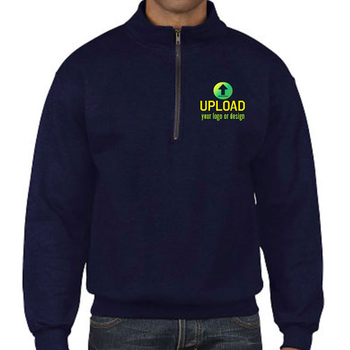 Custom Printed Half-Zip Sweatshirts - Full Color