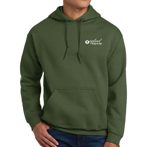 military green Custom Printed Hoodie