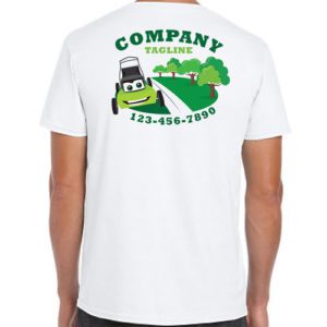 Lawn Mower Service Work Shirts with lawn mower