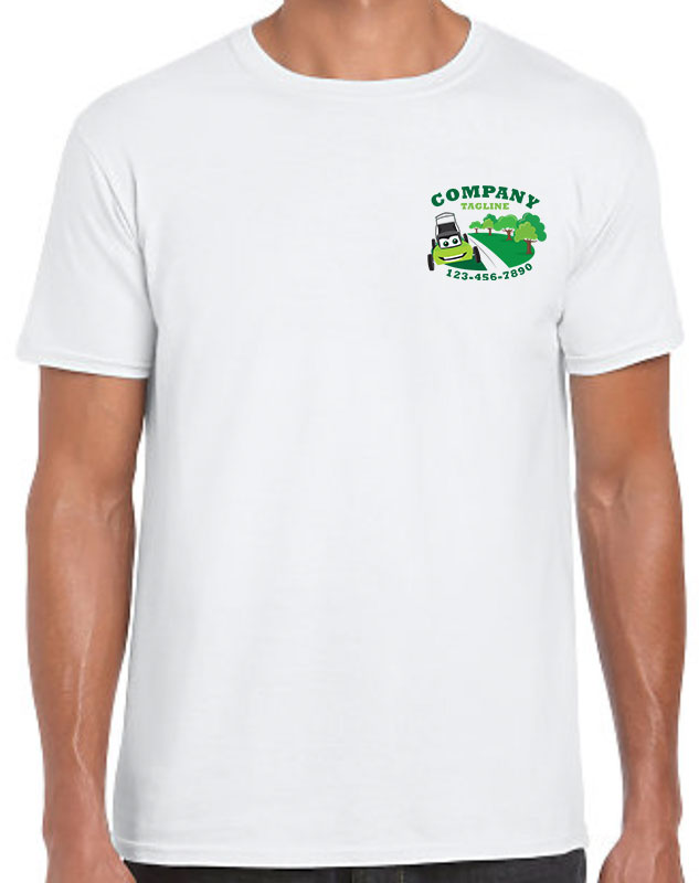 Lawn Mower Service Work Shirts with front left imprint