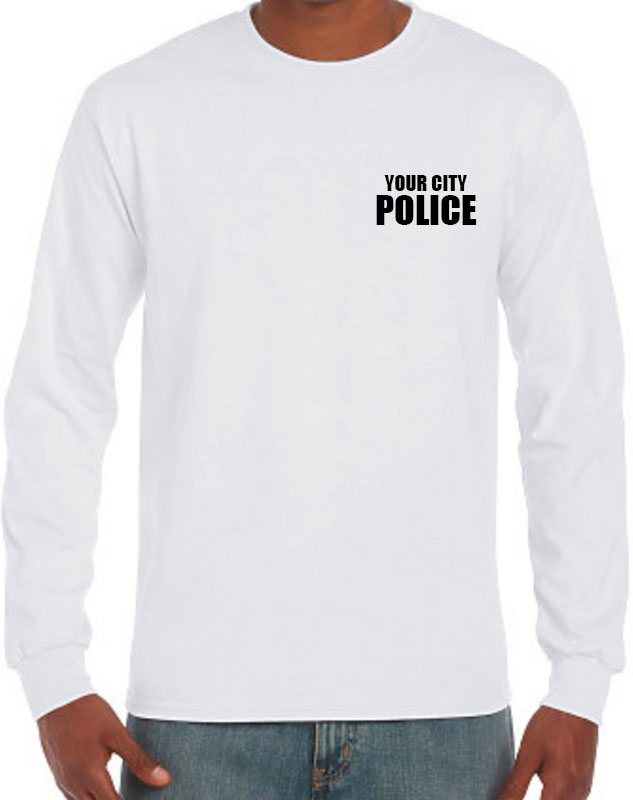 Custom Long Sleeve Police Shirts front left