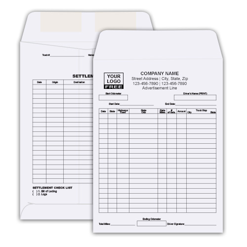 Trucking Company Trip Sheets