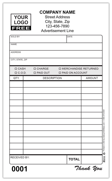 Small Custom Invoice Forms